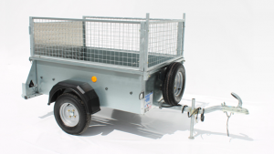 P range trailer with mesh kit and ramp tailgate