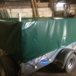 Ifor Williams P7e mesh side trailer cover In green